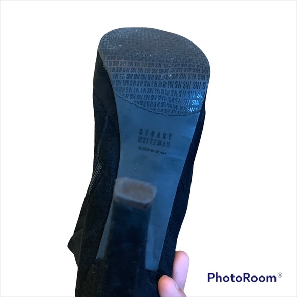 Stuart Weitzman Suede Over the Knee Suede Platform Boots - Picture 12 of 12